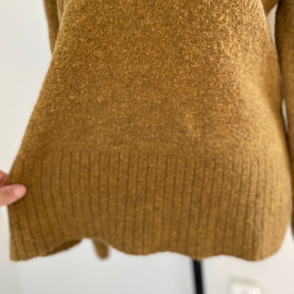 Madewell Yellow Pullover Sweater Buttons wool - Picture 2 of 7